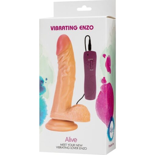 ALIVE - ENZO PENE REALÍSTICO VIBRADOR 21 CM - Imagen 2