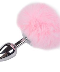 ALIVE - ANAL PLEASURE PLUG LISO METAL POMPON ROSA TALLA M
