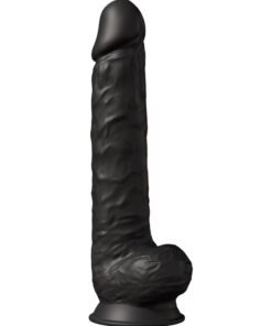 SILEXD - MODELO 1 PENE REALISTICO SILICONA PREMIUM SILEXPAN NEGRO 38 CM