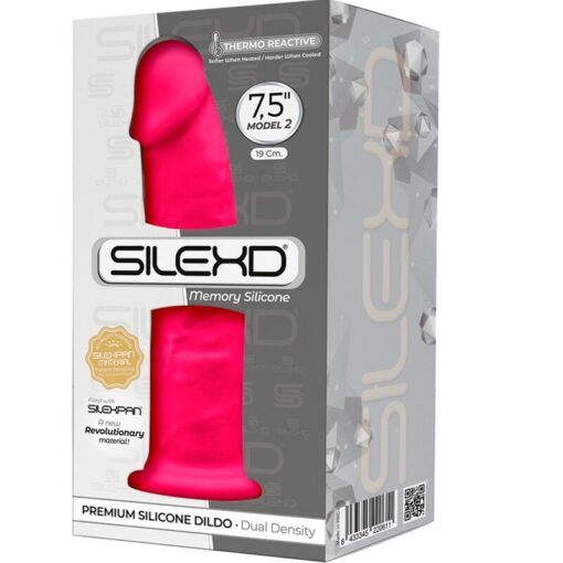 SILEXD - MODELO 2 PENE REALÍSTICO SILICONA PREMIUM SILEXPAN FUCSIA 19.2 CM - Imagen 3