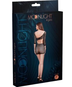 MOONLIGHT - MODELO 7 VESTIDO DE RED NEGRO TALLA UNICA