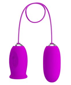PRETTY LOVE - DAISY HUEVO DUAL VIBRADOR RECARGABLE MORADO