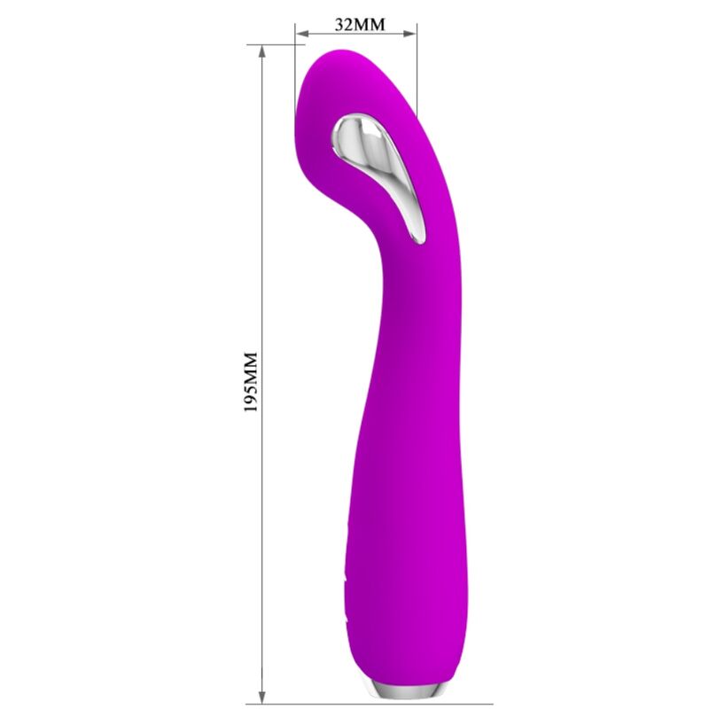 PRETTY LOVE - HECTOR VIBRADOR ELECTROSHOCK RECARGABLE  IMPERMEABLE MORADO - Imagen 5