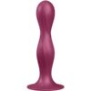 SATISFYER - DOUBLE BALL-R DILDO SILICONA GRANATE