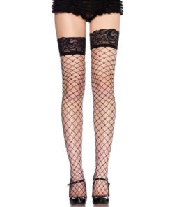 LEG AVENUE - MEDIAS DE RED  ENCAJE NEGRO