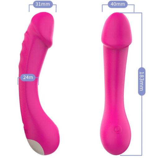 ARMONY - DILDO VIBRADOR PUNTO G SILICONA FUCSIA - Imagen 2