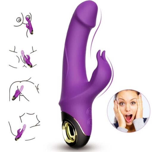 ARMONY - METEROR DILDO VIBRADOR RABBIT VIOLETA - Imagen 2