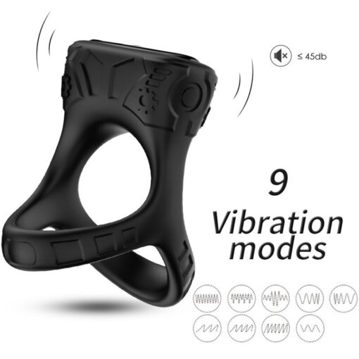 ARMONY - ANILLO VIBRADOR  MULTIPOSICIÓN NEGRO - Imagen 2