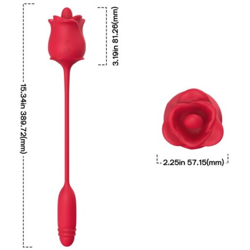 ARMONY - ROSA 3 EN 1, ESTIMULADOR, ONDAS ESTIMULADORAS Y UPDOWN CON COLA ROJO - Imagen 4