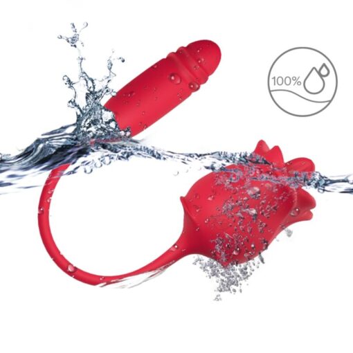 ARMONY - ROSA 3 EN 1, ESTIMULADOR, ONDAS ESTIMULADORAS Y UPDOWN CON COLA ROJO - Imagen 3