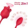 ARMONY - ROSA 2 EN 1 ESTIMULADOR ONDAS ESTIMULADORAS  VIBRADOR 10 MODOS CON COLA ROJO