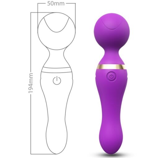 ARMONY - FREEZA MASAJEADOR  VIBRADOR CABEZA FLEXIBLE NEGRO - Imagen 3
