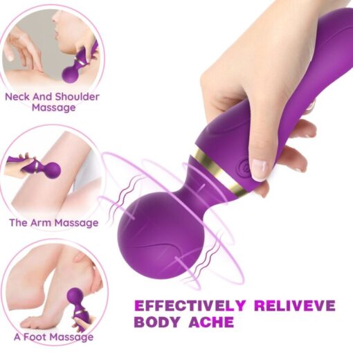 ARMONY - FREEZA MASAJEADOR  VIBRADOR CABEZA FLEXIBLE NEGRO - Imagen 4
