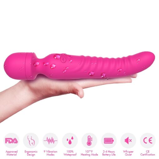 ARMONY - MISSION MASAJEADOR  VIBRADOR EFECTO CALOR FUCSIA - Imagen 2