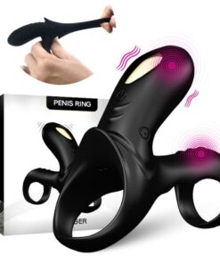 ARMONY - RANGER ANILLO DOBLE VIBRADOR PAREJA NEGRO