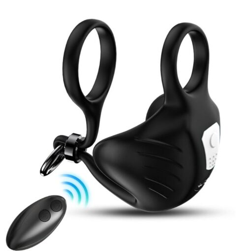 ARMONY - MANTA ANILLO VIBRADOR TESTÍCULOS CONTROL REMOTO NEGRO - Imagen 5
