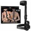 FETISH SUBMISSIVE BONDAGE - CONJUNTO DE SUJECIÓN PARA EL CUERPO DE CUELLO Y MUÑEQUERAS