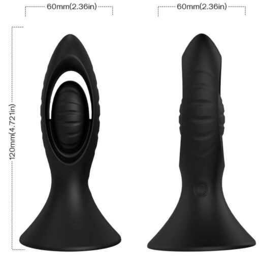 ARMONY - VIBRADOR  PLUG ANAL SILICONA NEGRO - Imagen 4