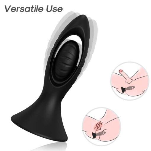 ARMONY - VIBRADOR  PLUG ANAL SILICONA NEGRO - Imagen 2