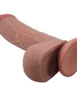 PRETTY LOVE - SLIDING SKIN SERIES DILDO REALÍSTICO CON VENTOSA PIEL DESLIZANTE MULATO 23.4 CM