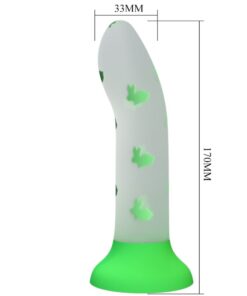 PRETTY LOVE - MAGICAL NIGHTFALL DILDO SIN VIBRACIÓN LUMINOSO VERDE