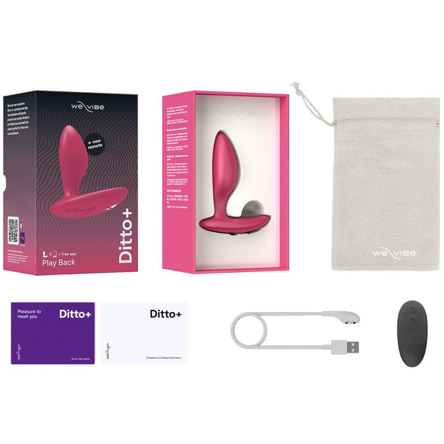 WE-VIBE - DITTO+ PLUG ANAL VIBRADOR ROSA - Imagen 5