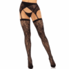 LEG AVENUE - MEDIAS ENCAJE  LIGUERO ROJO