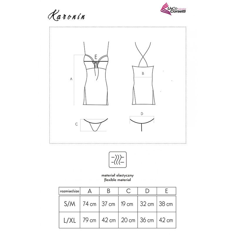 LIVCO CORSETTI FASHION - KARONIN LC 90628 FALDA + PANTY NEGRO - Imagen 5