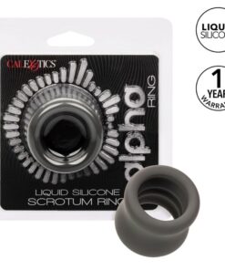 CALEXOTICS - ALPHA ANILLO EXTENSIÓN ESCROTO DOBLE NEGRO