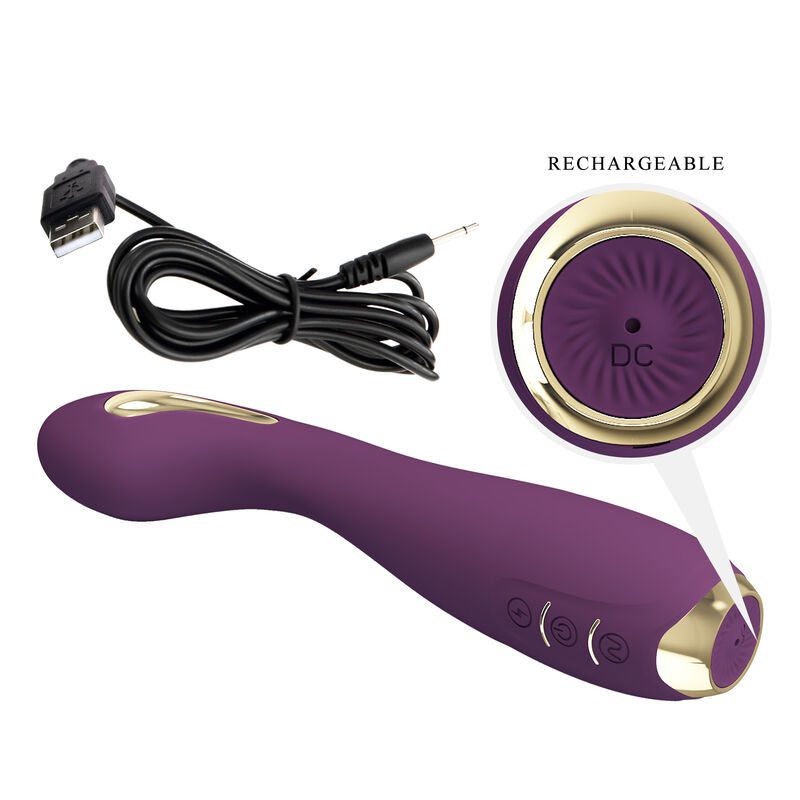 PRETTY LOVE - HECTOR VIBRADOR ELECTROSHOCK POR CONTROL POR APP LILA - Imagen 5