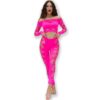 CHILIROSE - CR 4632 TOP  PANTALON FUCSIA S/L