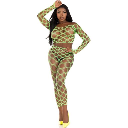 LEG AVENUE - TOP  LEGGINS HARDCORE VERDE - Imagen 2