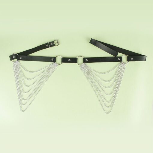 SUBBLIME - CINTURÓN DE CADENAS CUERO NEGRO TALLA ÚNICA - Imagen 4