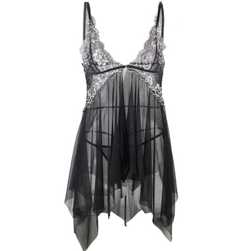 SUBBLIME - BABYDOLL TELA TUL PECHO ENCAJE S/M - Imagen 5