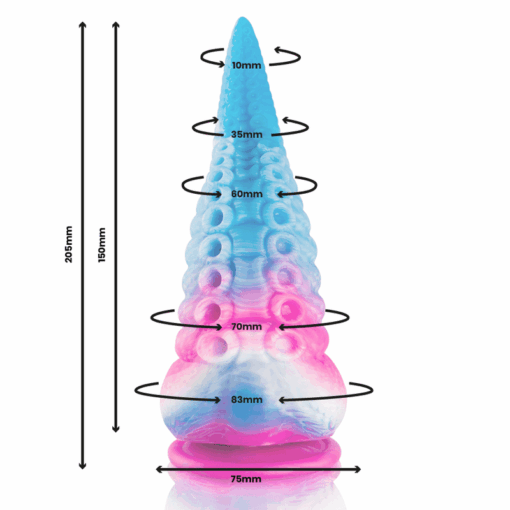 EPIC - PHORCYS DILDO TENTÁCULO AZUL TAMAÑO GRANDE - Imagen 5