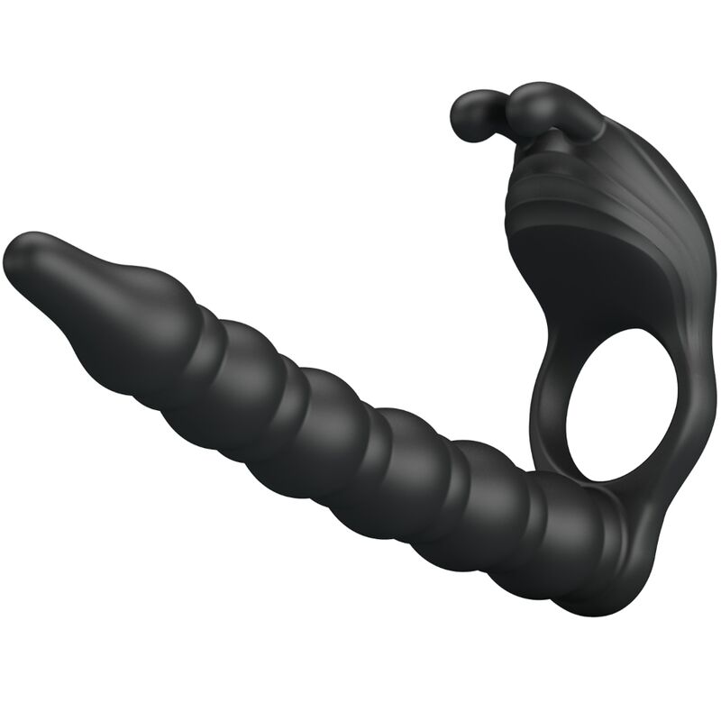 PRETTY LOVE - BLACKNEY ANILLO PENE CON PLUG VIBRADOR NEGRO - Imagen 4