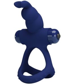 PRETTY LOVE - LUCHITO DOBLE ANILLO VIBRADOR RABBIT AZUL