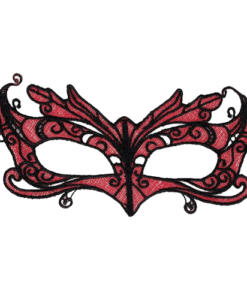 QUEEN LINGERIE - ANTIFAZ DE ENCAJE DETALLES ROJO