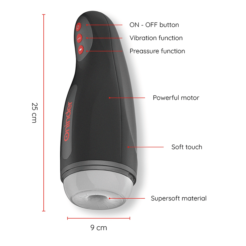 ONINDER - SEOUL MASTURBADOR MASCULINO DE COMPRESION Y VIBRACIÓN - APP GRATUITA - Imagen 3