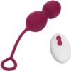ARMONY - BLOSSOMS PESAS VAGINALES VIBRADOR CONTROL REMOTO 10 VIBRACIONES ROJO OSCURO