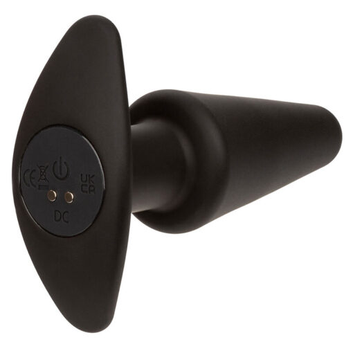 CALEXOTICS - ROCK BOTTOM PLUG ANAL CÓNICO 10 VIBRACIONES SILICONA NEGRO - Imagen 5