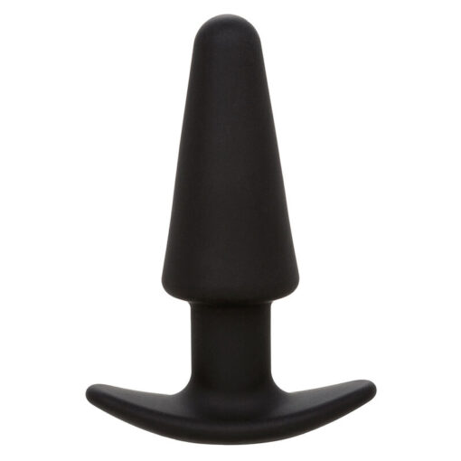 CALEXOTICS - ROCK BOTTOM PLUG ANAL CÓNICO 10 VIBRACIONES SILICONA NEGRO - Imagen 2