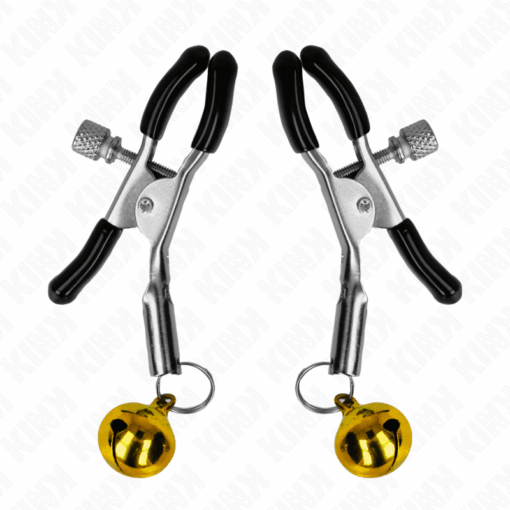 KINK - PINZAS PARA PEZONES CON CAMPANILLA DORADA 6 CM - Imagen 2