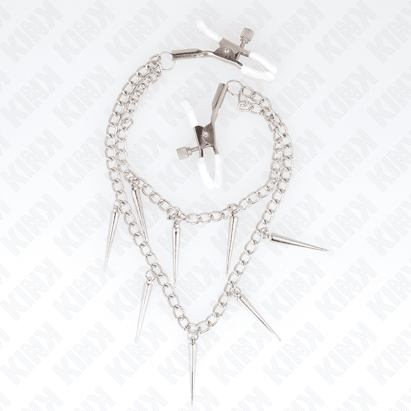 KINK - PINZAS PARA PEZONES CON CADENA DE PÚAS 30 CM - Imagen 2