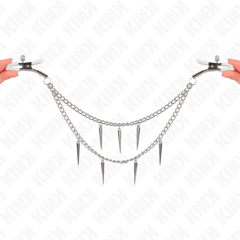KINK - PINZAS PARA PEZONES CON CADENA DE PÚAS 30 CM - Imagen 4
