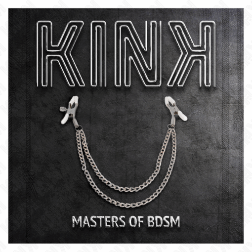 KINK - PINZAS PARA PEZONES CON DOBLE CADENA FINA PLATEADO 20/23 CM - Imagen 5