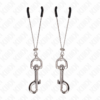KINK - PINZAS PARA PEZONES FINA CON GANCHO PLATEADO 7 CM