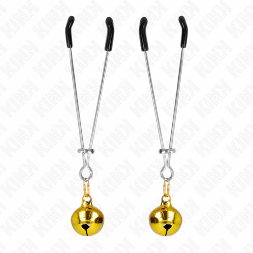 KINK - PINZAS PARA PEZONES FINA CON CASCABEL DORADO 7 CM - Imagen 2