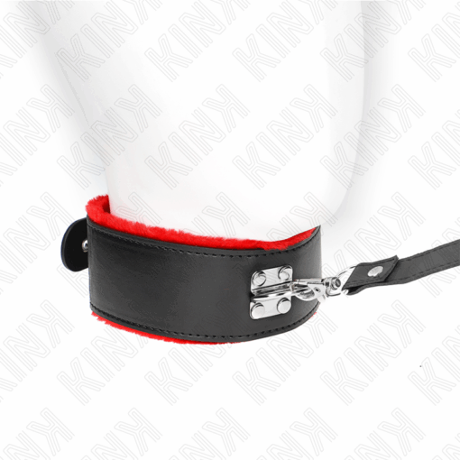 KINK - COLLAR CON CORREA 116 CM DE PIEL ROJO AJUSTABLE 40-48 CM X 6 CM - Imagen 2