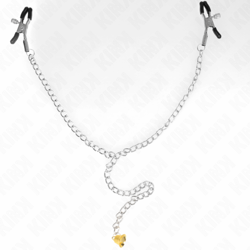 KINK - PINZAS PARA PEZONES CON CAMPANA CASCABEL DORADO Y CADENA 30 CM - Imagen 4